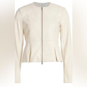 Bailey 44 Gorgeous ivory classy vegan leather jacket size 10. NWT.